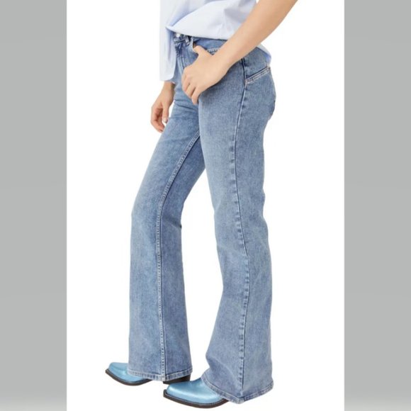 Free People Thunderbird Flare in Electric Blue Size 31 NWT - Picture 4 of 13